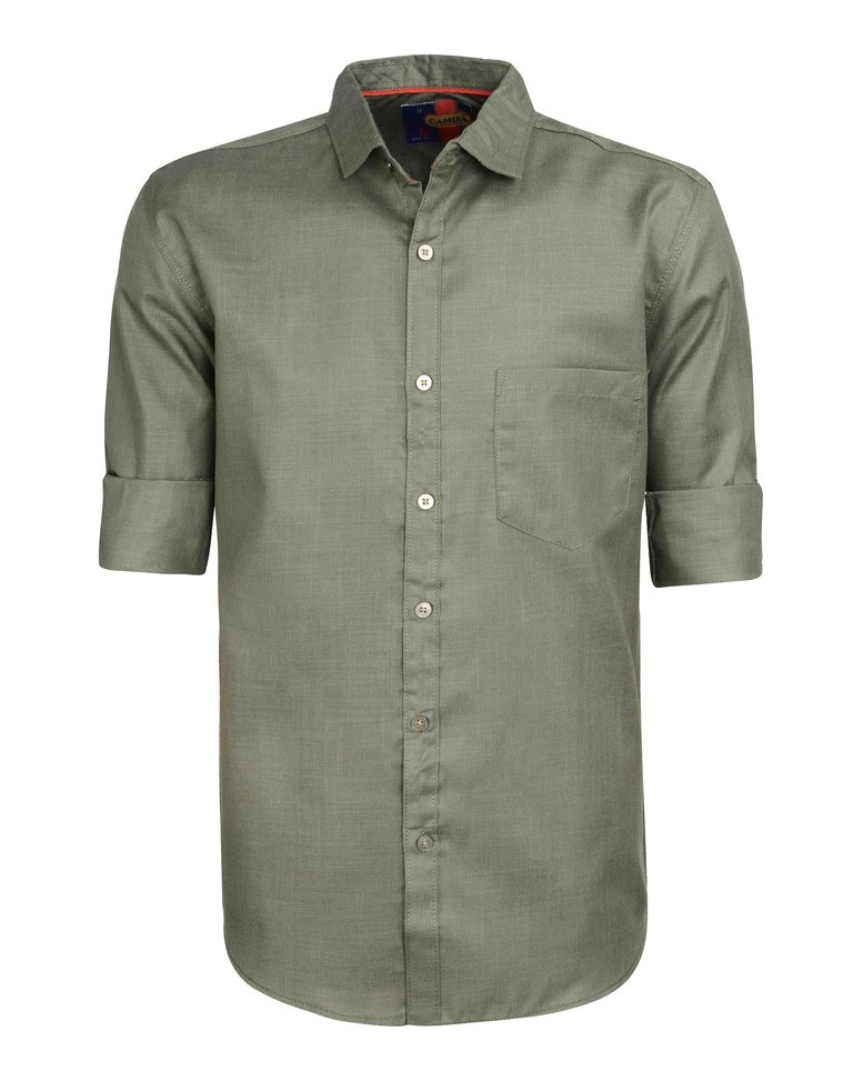 Plain Shirts - Cotton Slub Teri-cotton, Slim Fit, Full-length Sleeves, Multicolor, Straight Collar, Plaid Pattern, Sizes: S, M, L, Xl