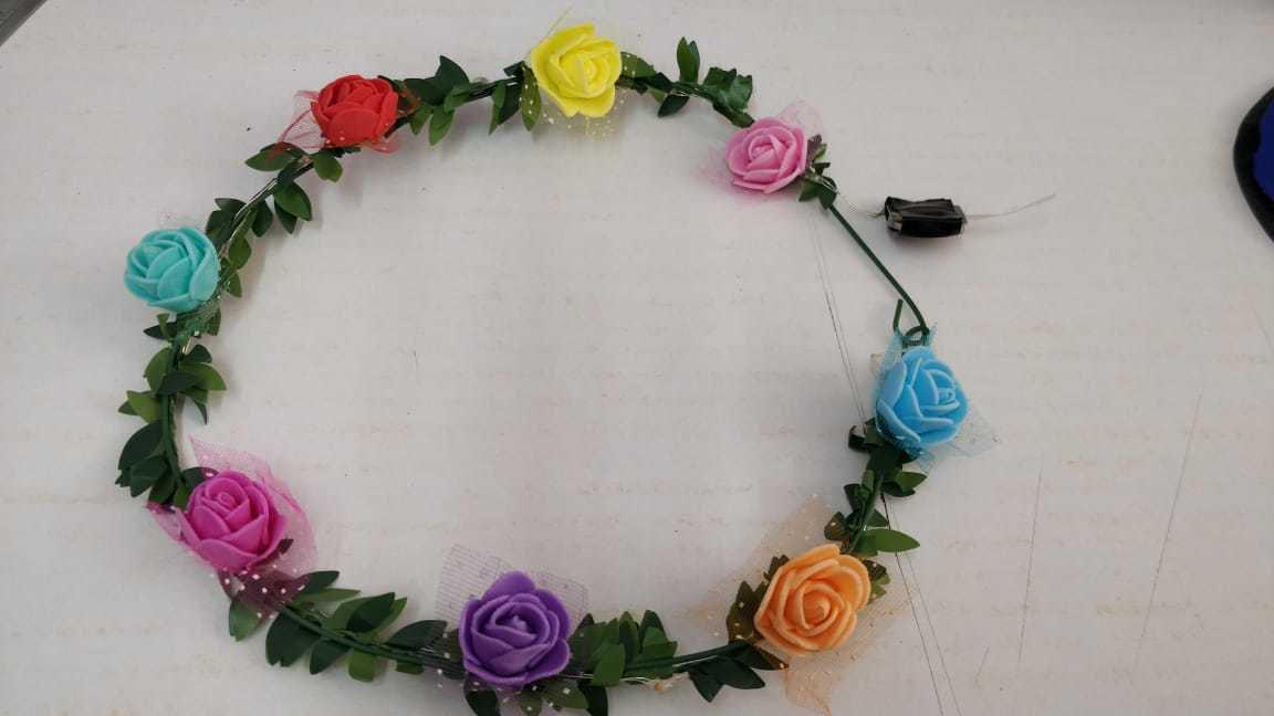 Floral Rose Flower Led Light Headband