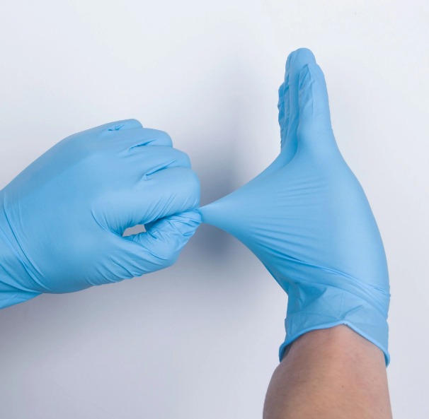 Nitrile Examination Gloves - 240 Mm Length, Blue Color, Powder-free | Fda Approved, Ambidextrous, Textured Finger Surface, Available In Medium To Extra Large Sizes