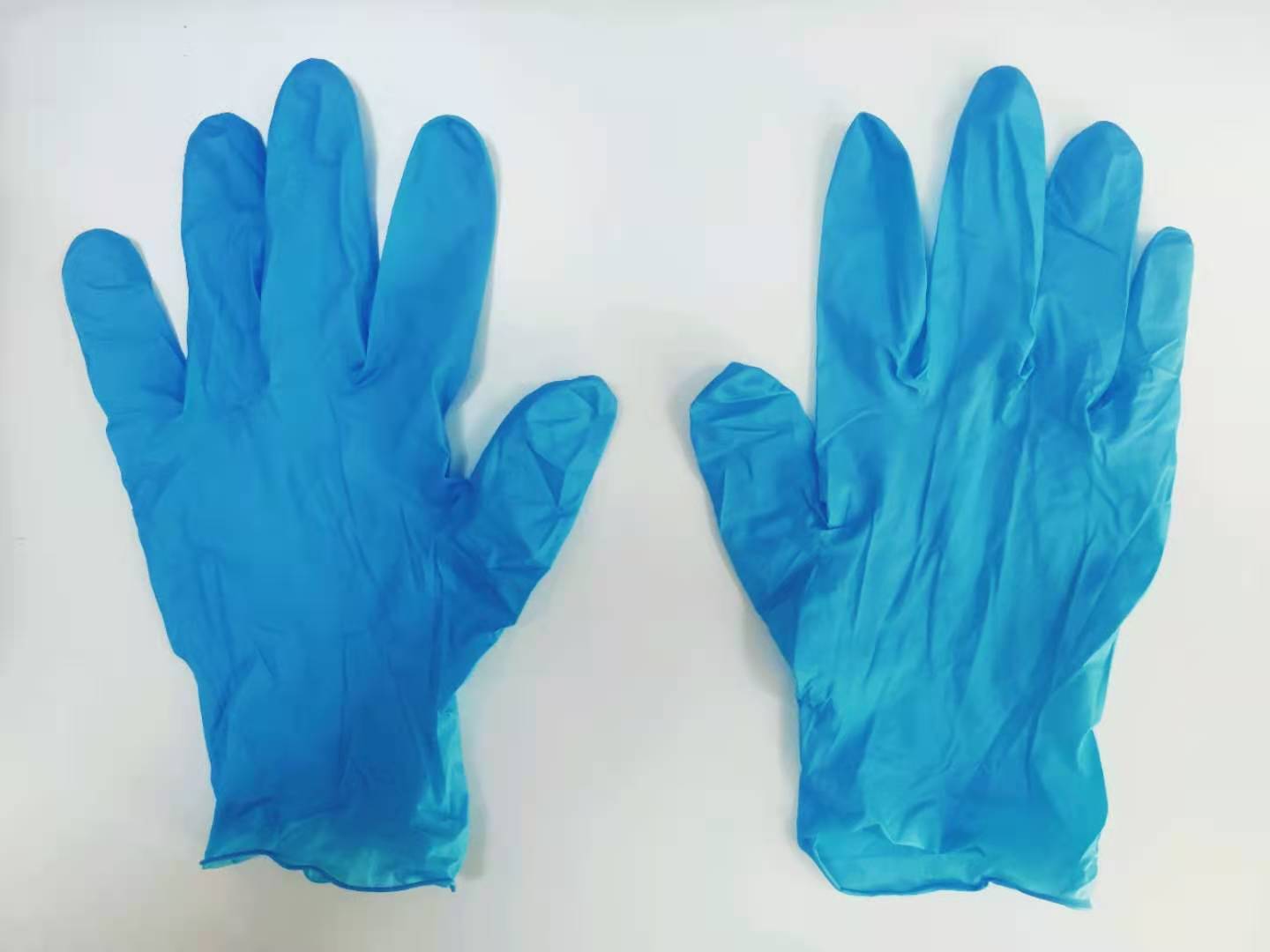 Nitrile Examination Gloves - 240 Mm Length, Blue Color, Powder-free | Fda Approved, Ambidextrous, Textured Finger Surface, Available In Medium To Extra Large Sizes