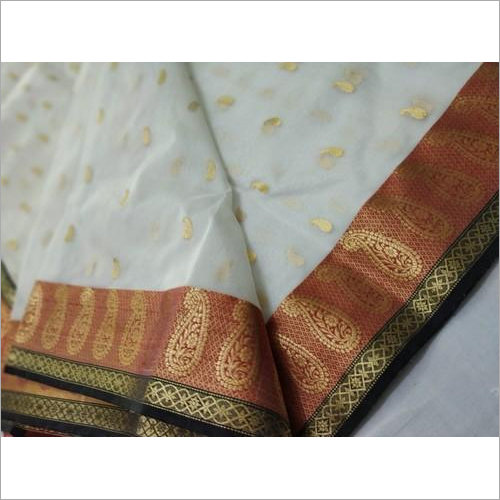 देवियों चंदेरी कटान सिल्क साड़ी