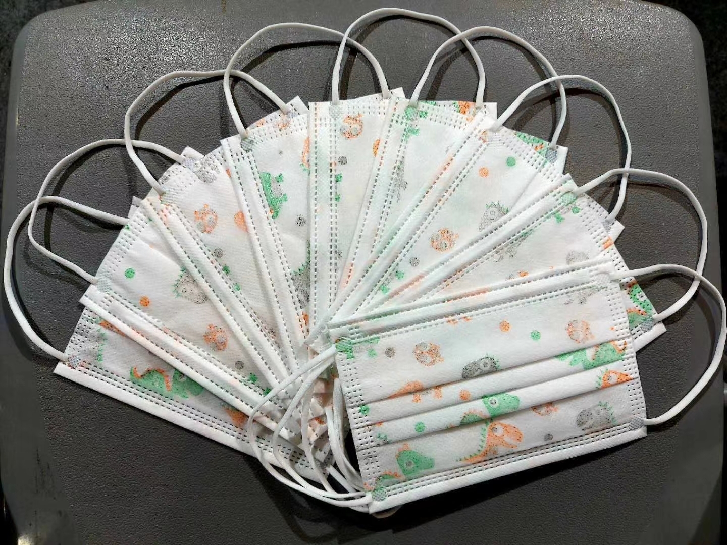 White/bleu Non Medical Disposable 3layer Kids Face Mask