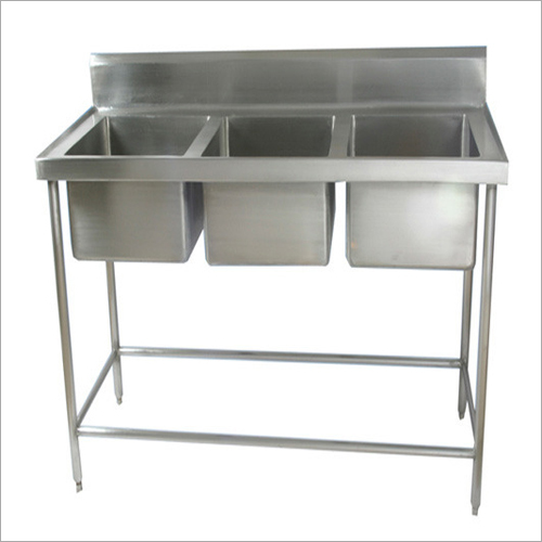 Three Sink Dishwashing Unit