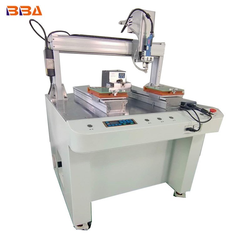 Silver Share Two Platform 4 Axis Desktop Screw Fasten Drive Robot Automatic Screwdriver Machine