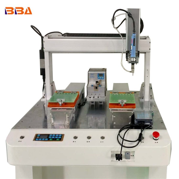 Silver Share Two Platform 4 Axis Desktop Screw Fasten Drive Robot Automatic Screwdriver Machine