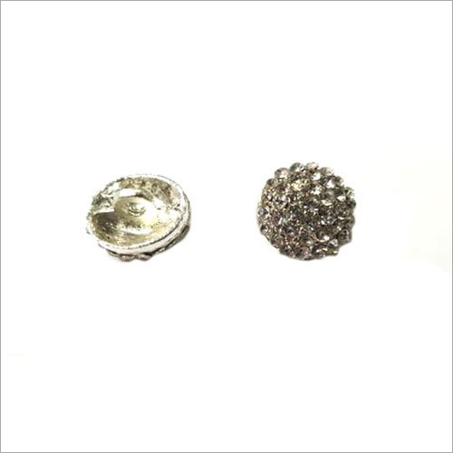 Silver Round Metal Button - Metal, 1 Inch, Silver Color | Coat Button, Fancy Style, Perfect for Garment Applications, 50 Pieces Per Packet