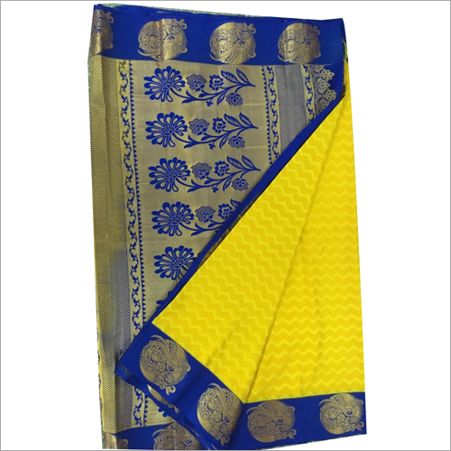 मल्टीकलर लेडीज़ कांजीवरम साड़ी