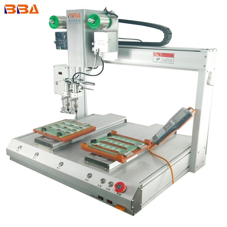 Silver High Efficiency Micro Usb Port Soldering Machine Tin Feeding Robot With Wire Feeder