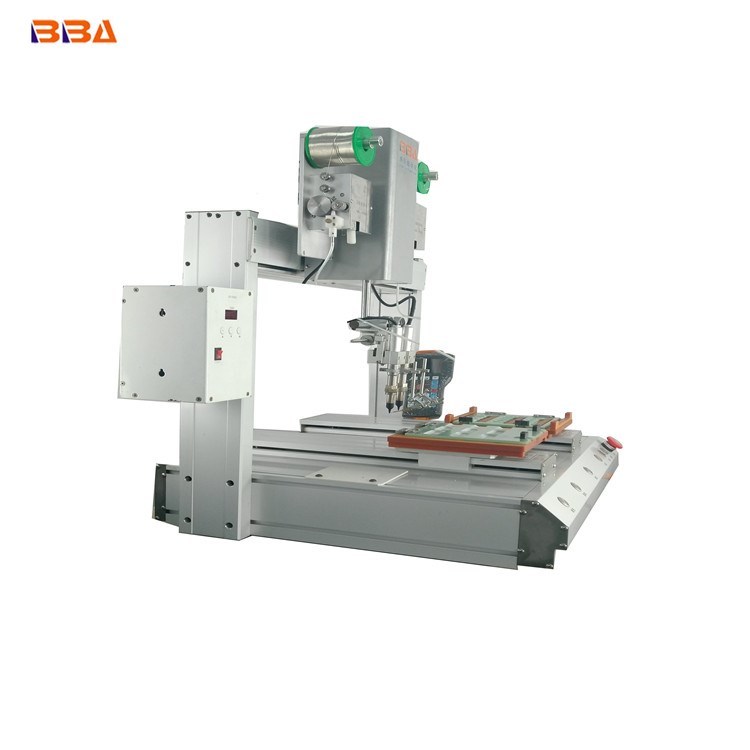 Silver High Efficiency Micro Usb Port Soldering Machine Tin Feeding Robot With Wire Feeder