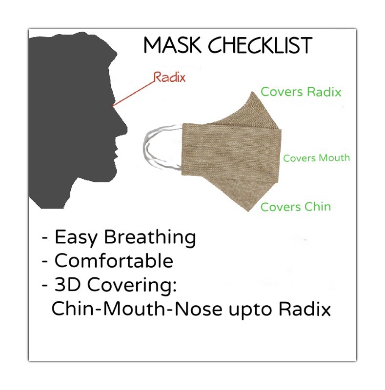 Cotton Face Mask 3 Layer Age Group: Adults