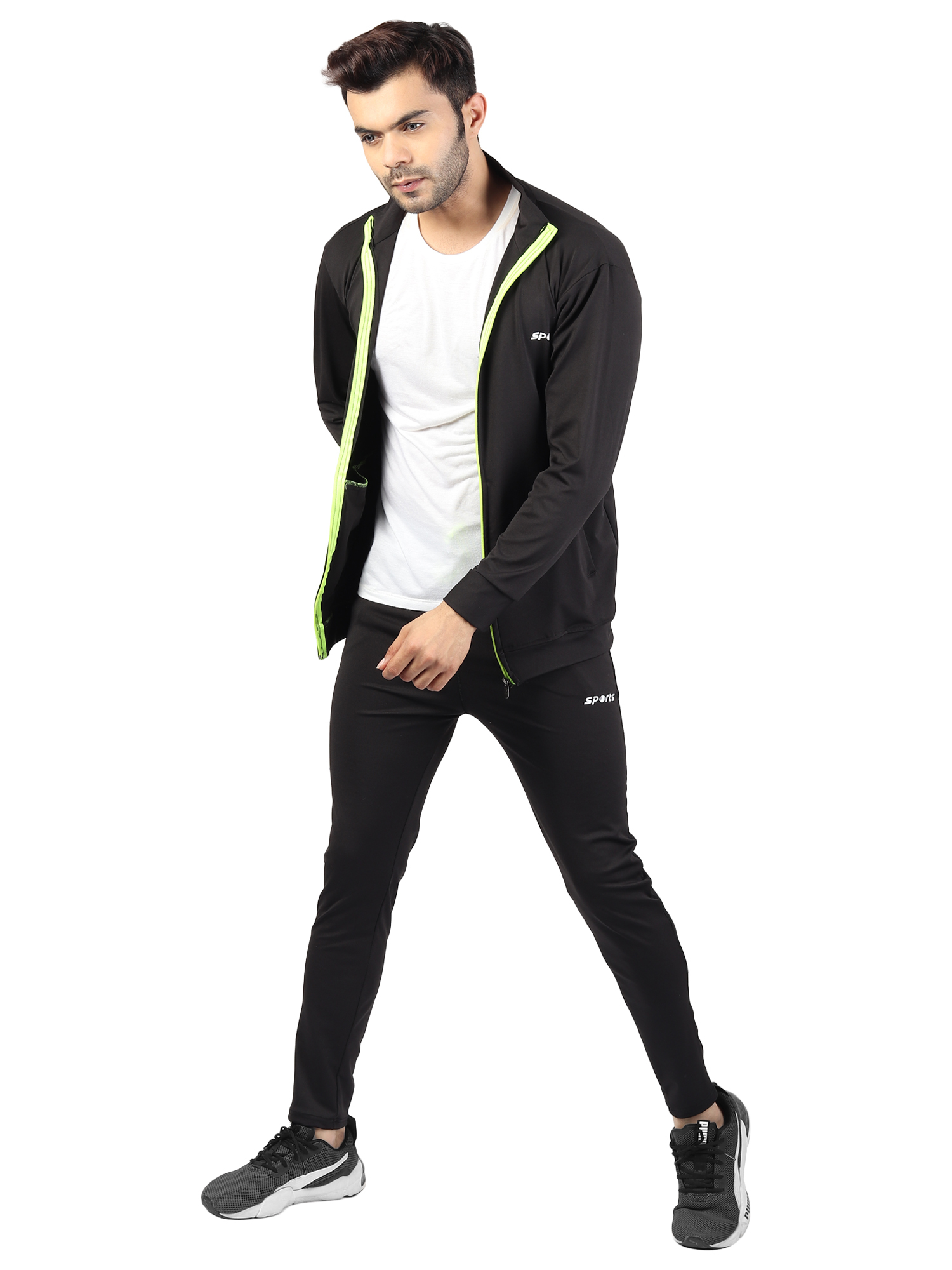 Men's Tracksuit - 4 Way Lycra Slim Fit, Sizes M-l-xl-xxl, Available In Green, Maroon, Grey, Black, Blue | Suitable For Sportswear In Summer