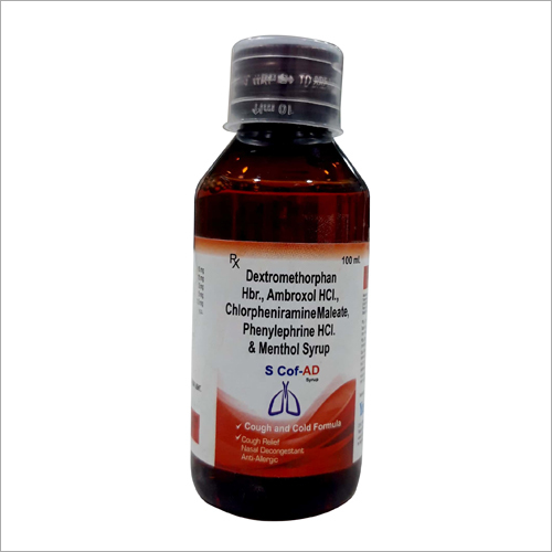 100 Ml Dextromethorphan Hbr Ambroxol Hci Chlorpheniramine Maleate Phenylephrine Hci & Menthol Syrup