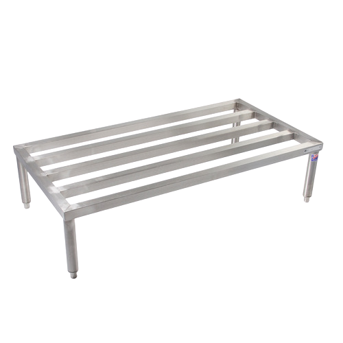 Dunnage Rack - Stainless Steel, 36" X 24" X 12" | 4 Adjustable Shelves, Polished Finish, 500 Lbs Capacity, Assembly Required