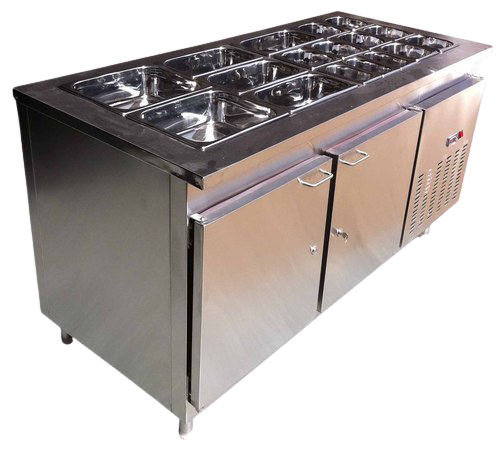 Cold Bain Marie - Stainless Steel, Silver Finish | Ideal For Restaurants