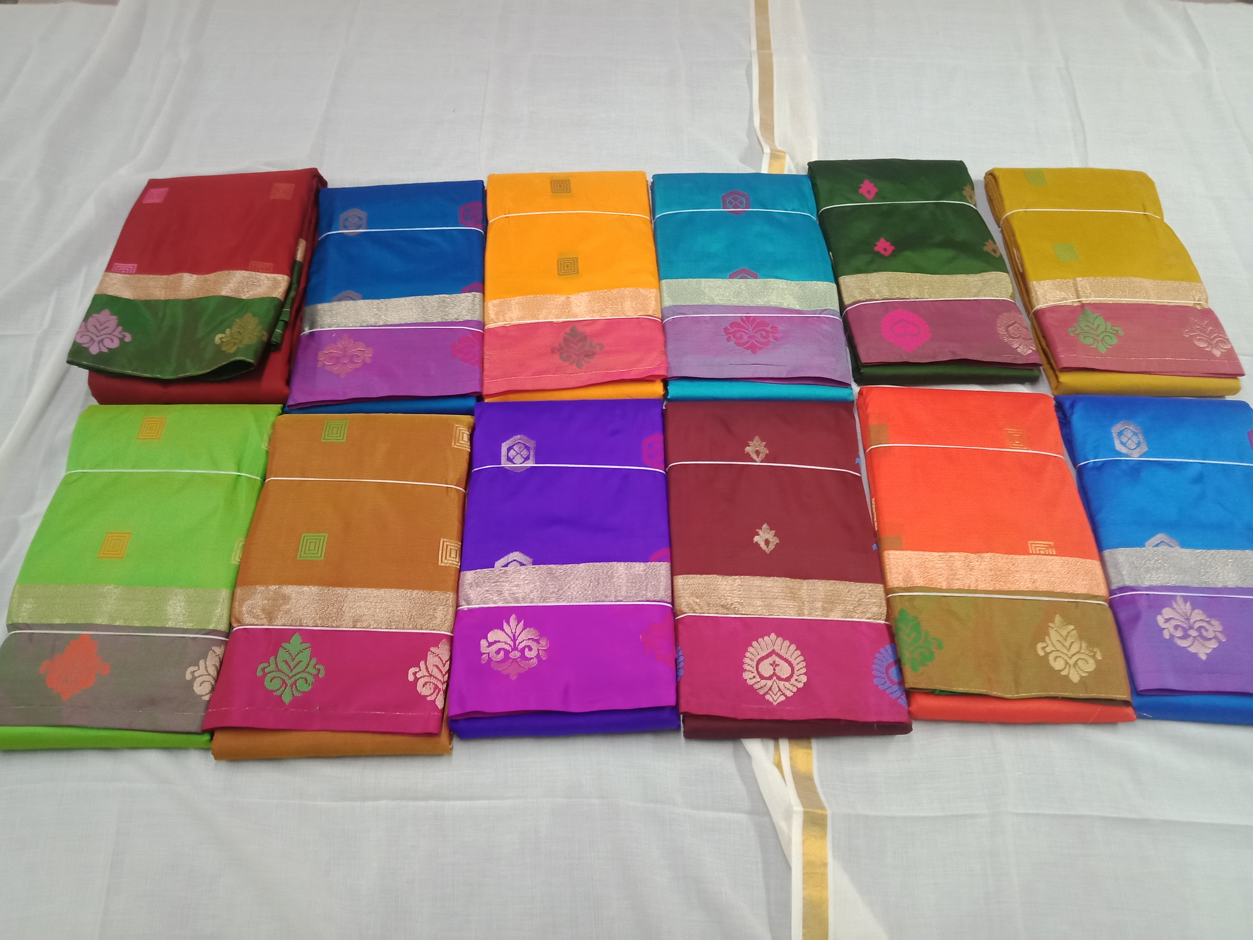 Multicolor Arani Semi Silk Fancy Saree