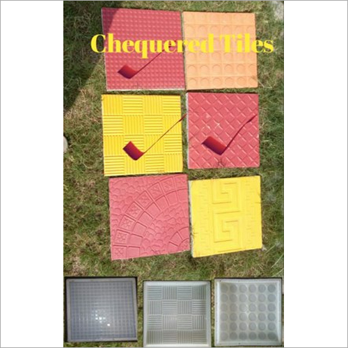 Chequered Tile Mould - Plastic Material, Customized Size, Multicolor Design | Versatile Usage for Tile Making with Precision Engineering