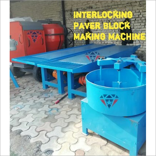 Interlocking Paver Block Making Machine - Non-Automatic | Blue Color, Ideal for Paver Block Production