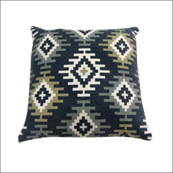 White And Gold Screen Print Cushion