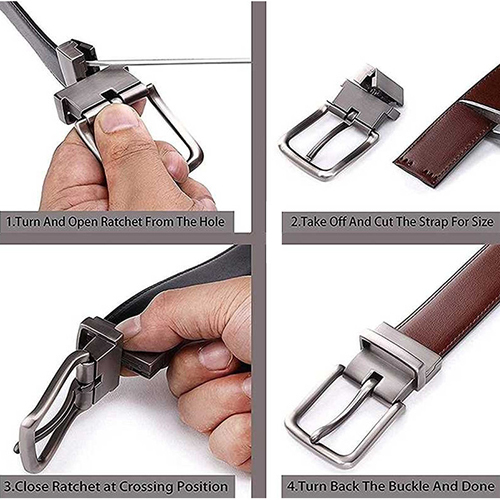 Mens Reversible Belt - Belt Material: Pu Leather
