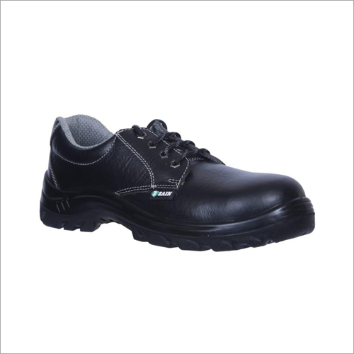 Black Zain Zm-1a Isi Approved Pu Single Density Sole Apollo Leather Safety Shoes