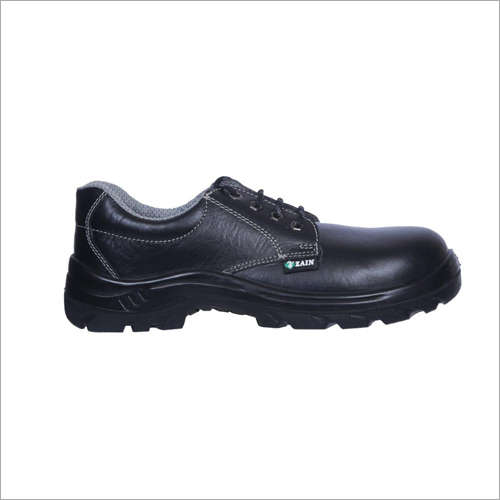 Black Zain Zm-1a Isi Approved Pu Single Density Sole Apollo Leather Safety Shoes