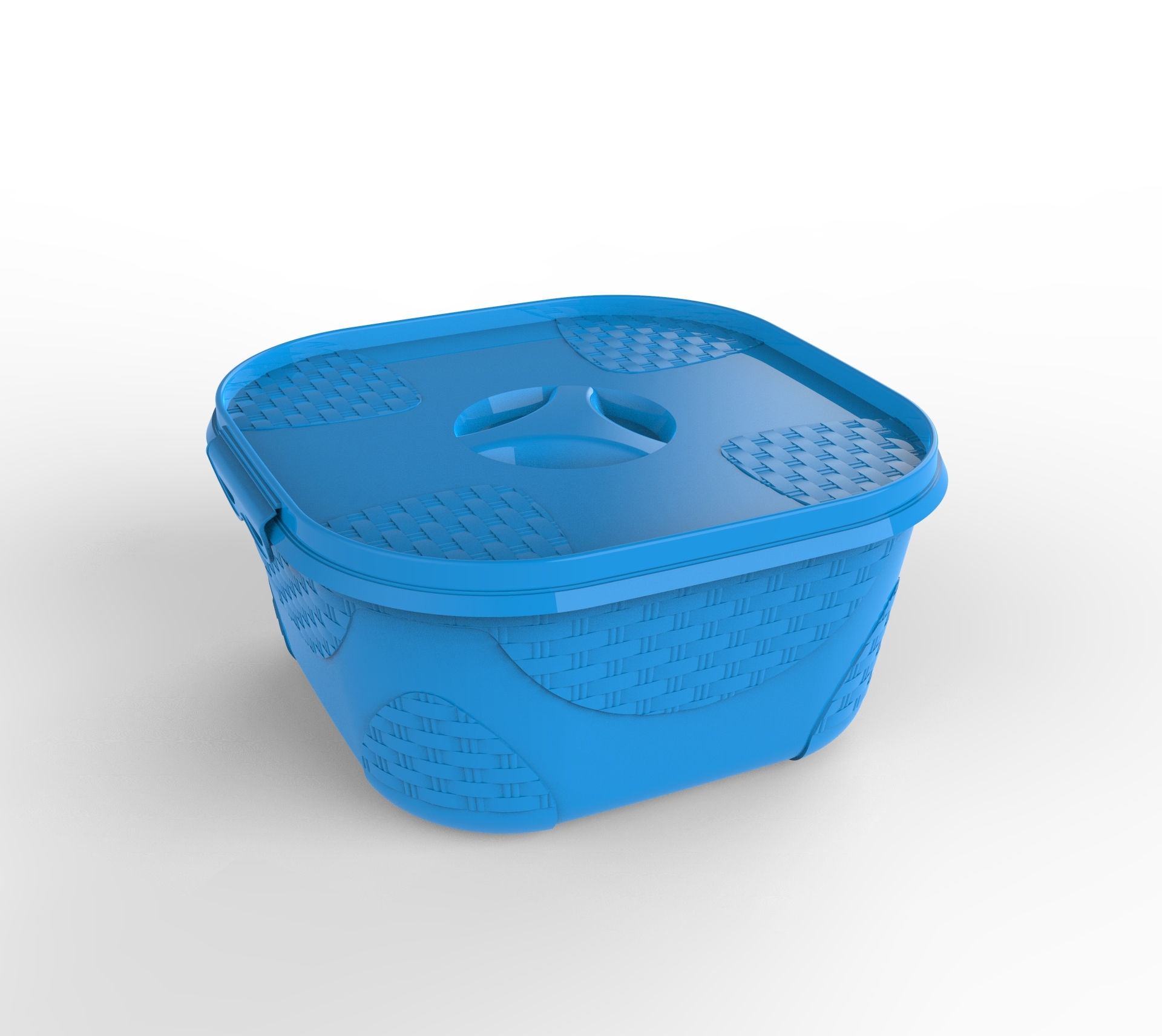 Plastic Square Container Mould - Ppmaterial, 1 Cavity Design | Hot Runner Point Gate, Stripper Ejection, 1 Million Shots Mould Life