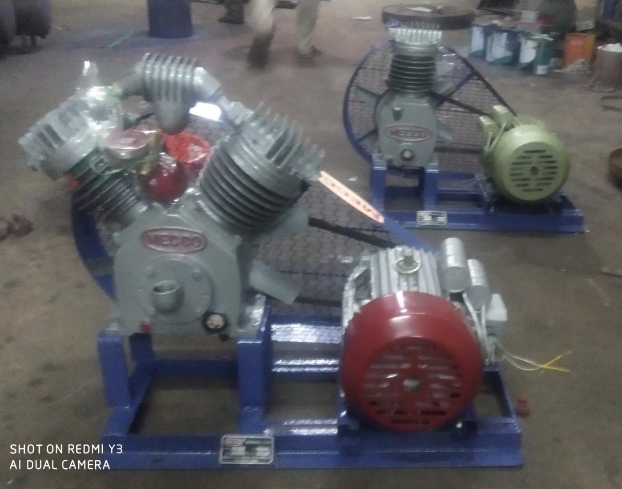 Borewell Compressor Pump - Metal, Air Cooled, High Pressure | Durable Build, Easy Install, Efficient Cooling, Reliable Power