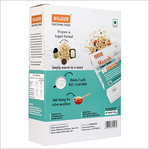 Muesli Super Seeds Nordic Rolled Oats - 500g Pack | Gluten-free, Baked, 5g Protein, 23g Carbohydrates, Instant Style, Antioxidant-rich