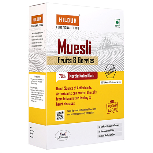Muesli Fruits And Berries Nordic Rolled Oats - 500g Pack, 30g Protein, 9g Fiber, Gluten-free, Baked With Wholegrain Oats, Nutty Seed Blend