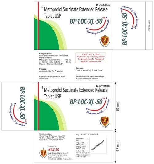 Metroprolol Succinate विस्तारित रिलीज़ टैबलेट