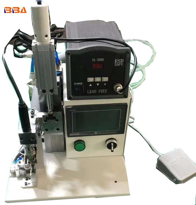 Silver Foot Switch Automatically Tin Soldering Machine For Solder Wire Automatic Soldering Machine