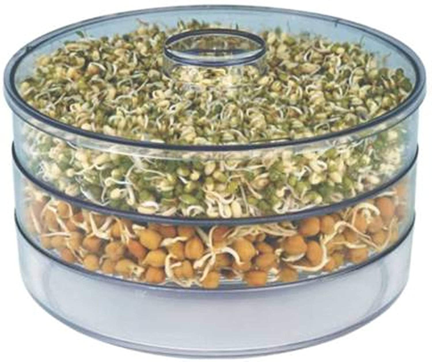 Sprout Maker - Abs Plastic, 10 Cm Size, White Color | Hygienic Design With Siphon System For Easy Sprouting And Cleaning Features