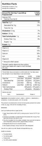 Yogourmet Freeze-dried Kefir Starter - 1 Oz Efficacy: Promote Healthy & Growth