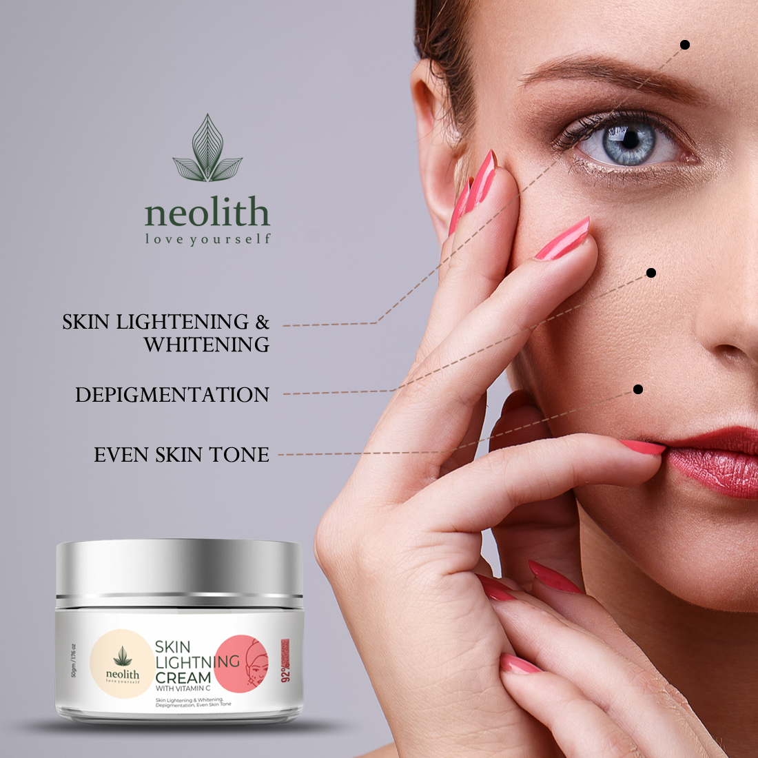 Neolith Skin Lightening Cream With Vitamin C (50 G) Age Group: 13-65