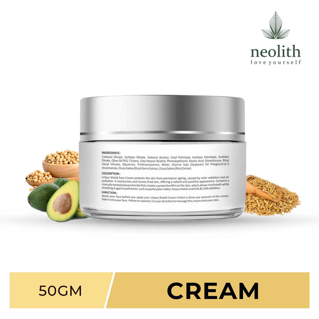 Neolith Avocado Urban Shield Cream (50 G) Age Group: 13-65