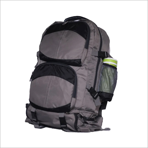 Men's Polyester Fabric Backpack Bag - Available in Multiple Sizes, Features Black and Grey Colors, Ergonomic Handles