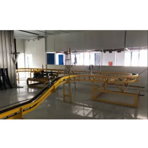 Floor Monorail Conveyor - Floor-Bound Double Rail System | Independently Driven Trolleys, Junction Capabilities, Ideal for Heavy Loads