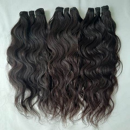 Natural Black Color Brazilian Wavy Hair