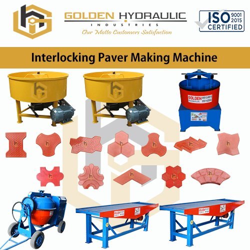 Interlocking Paver Making Machine - Steel, 10ft x 8ft x 6ft Dimensions, 1000-2000 Pavers/Hour Capacity | Electric, 220V Power, 1 Year Warranty