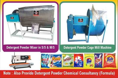 Detergent Mixing Machine - 100Kg Capacity, Stainless Steel Material, 3 Phase, Automatic Design Type