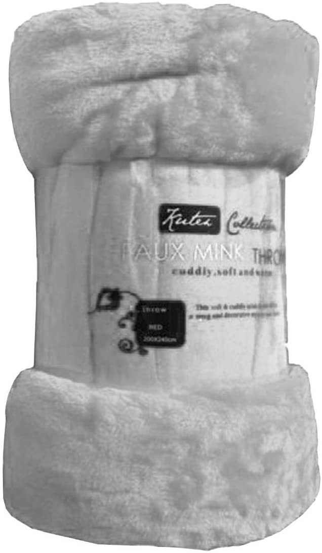 Radisson Luxury Faux Fur Mink Fleece Throw - 150x200 Cm, Soft Warm Plush Blanket In Ochre Yellow With Mustard Hints, Ideal For King Size Bed Or Large Couch, Flexible Use For Home, Travel, And Pets