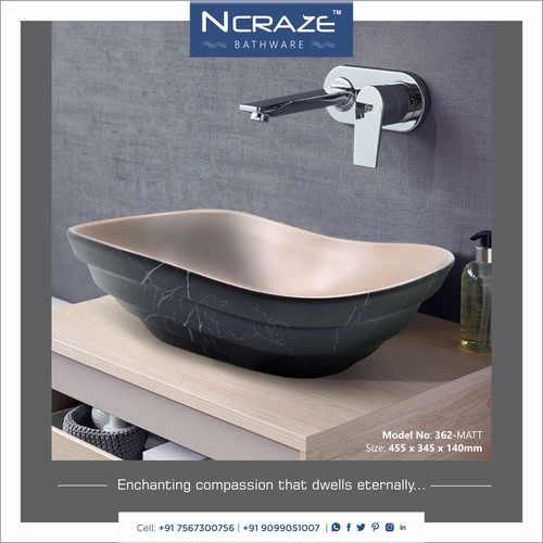 Decorative Black Matt Wash Basin