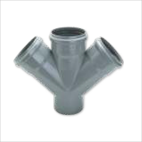 Double Branch 45 With Inspection - High Temp Polypropylene, 50-160 mm Outer Diameter, Grey Color | 10-Year Warranty, Socket Joint, Heavy Duty for Waste Water Systems