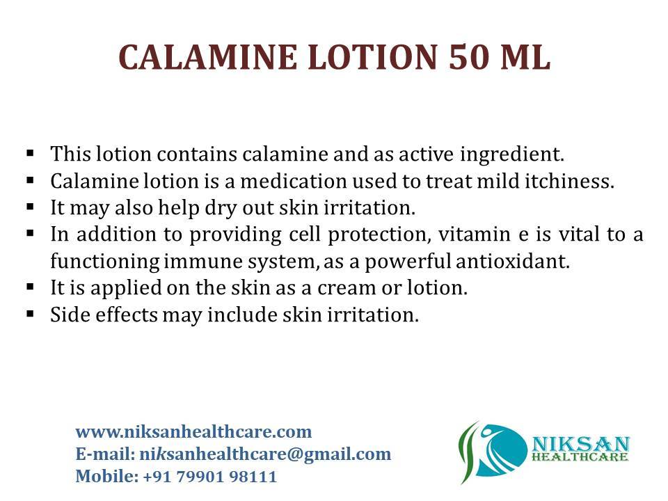 Calamine Lotion - 50 Ml Volume | Topical Antibacterial & Fungicidal Solution For All Ages, Treats Mild Itchiness And Skin Irritation