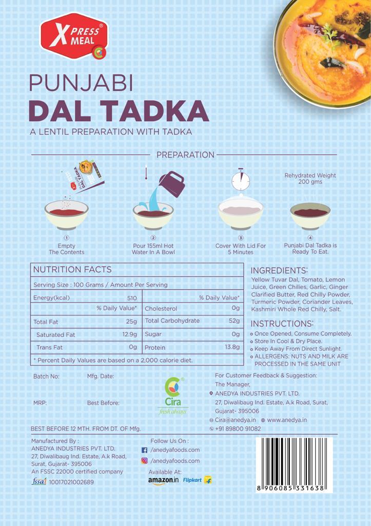Ready To Eat Dal Tadka Packaging: Gift Packing