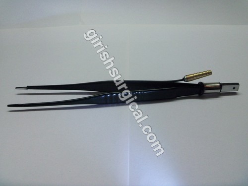 Blue/Black Bipolar Irrigation Straight Forceps