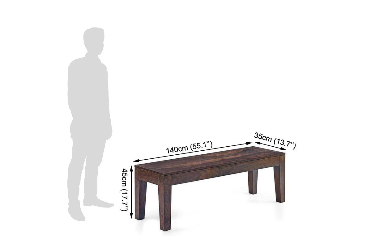 Handmade Solid Wood Dining Set With Bench