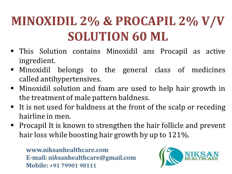 Minoxidil 2% & Procapil 2% V/v Solution 60 Ml