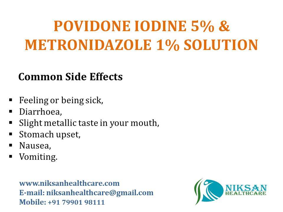 Liquid Povidone Iodine 5% &Metronidazole 1% Solution