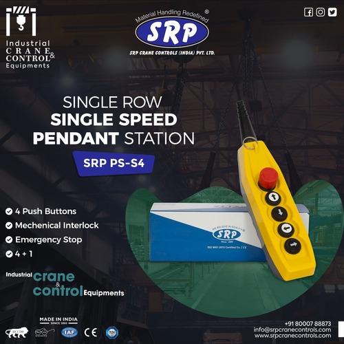 4+1 Push Button Pendant Station Single Speed Srp Ps-s4